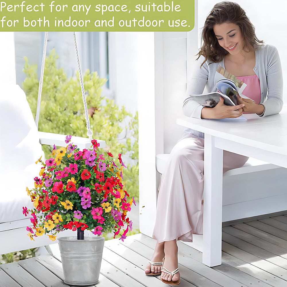 No-Fade Outdoor Hanging Flowers – UV-Resistant Artificial Floral Decorations