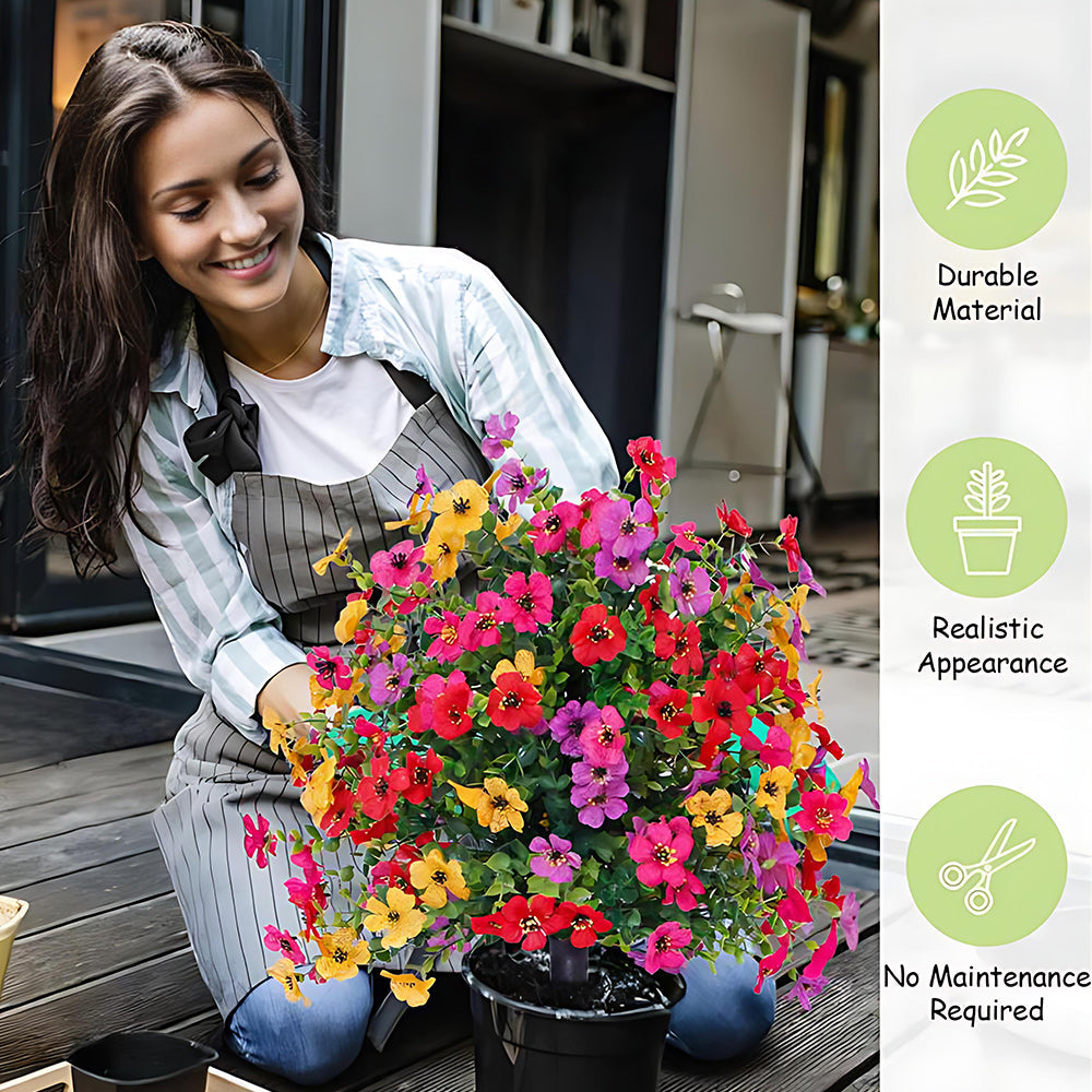 No-Fade Outdoor Hanging Flowers – UV-Resistant Artificial Floral Decorations