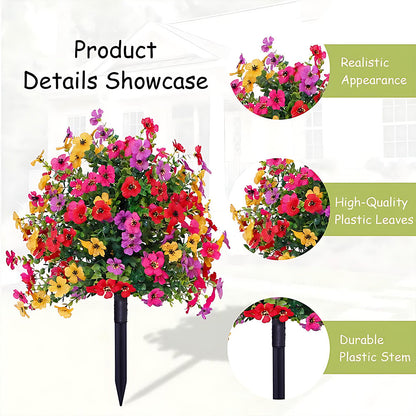 No-Fade Outdoor Hanging Flowers – UV-Resistant Artificial Floral Decorations