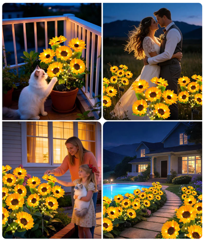 🌻Sunflower Solar Garden Lights – Waterproof Outdoor Stake Lights for Yard & Patio Décor