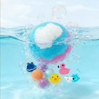 Natural Bath Bombs for Kids – Mega Bubbles, Surprise Inside, 12 Pcs per Box