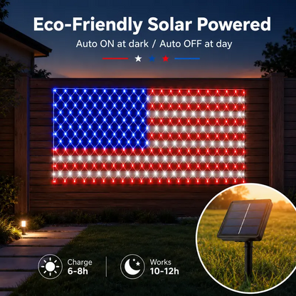 Outdoor LED American Flag Net Lights