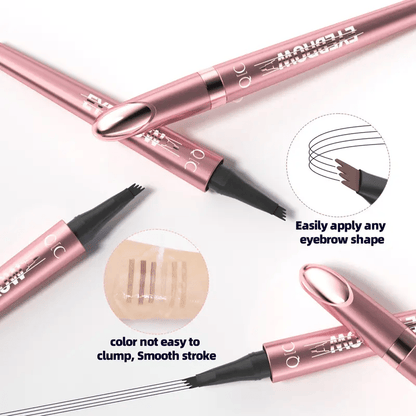 Waterproof Micro-Fork Eyebrow Pencil – Natural Hair-Stroke Effect & Long-Lasting Color