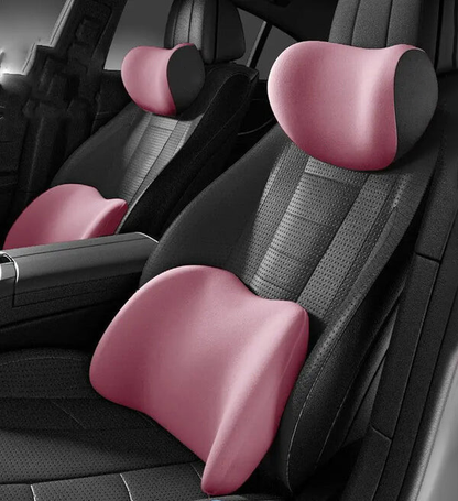 Car Neck and Lumbar Support Pillow Set - Memory Foam