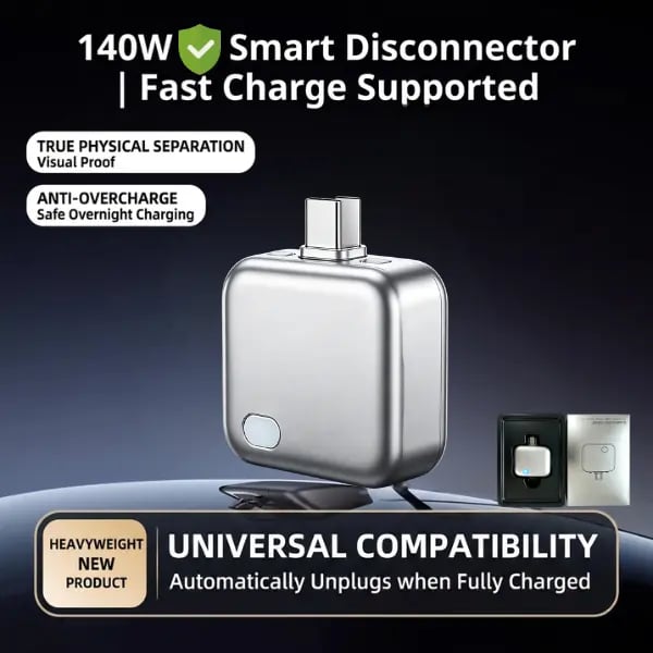 140W Smart Charging Adapter with Auto-Stop Protection