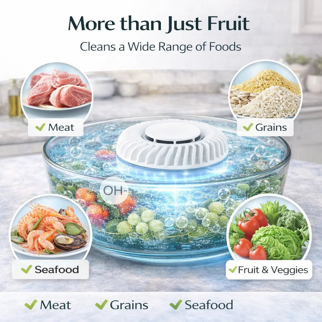 🥬 Fruit & Vegetable Washer – Ultrasonic Cleaner That Removes Pesticides & Bacteria