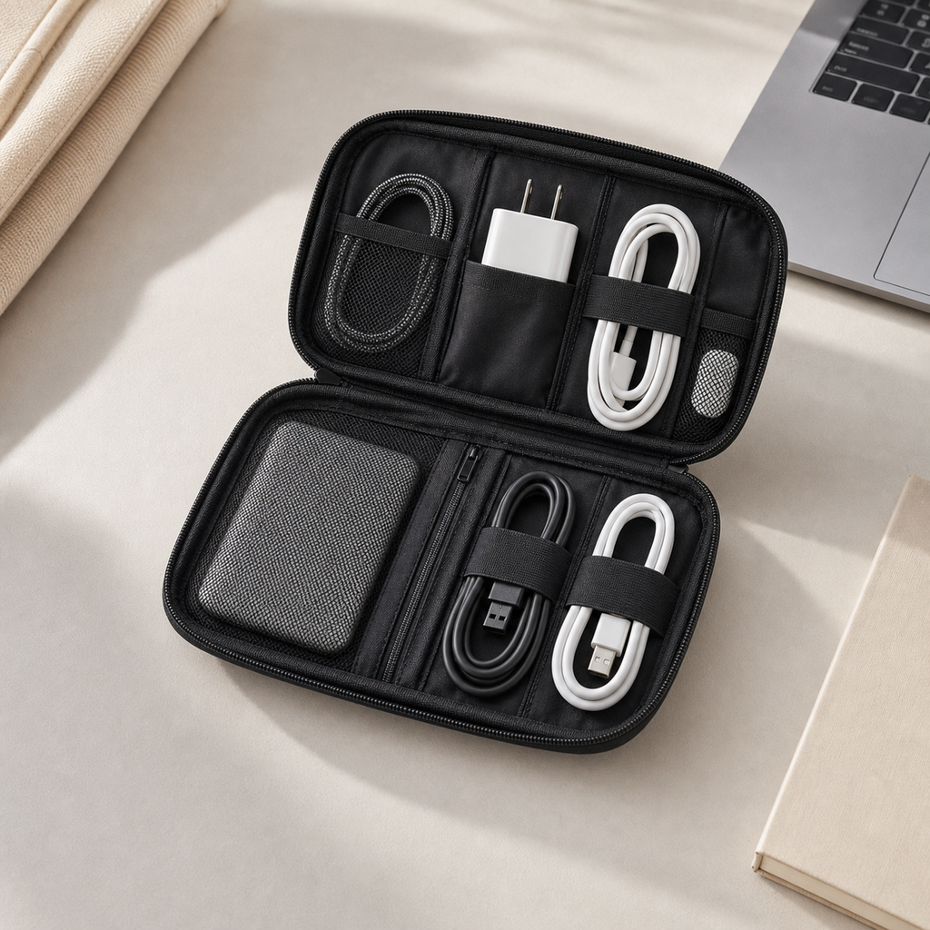 compact-double-layer-tech-organizer-pouch product detail