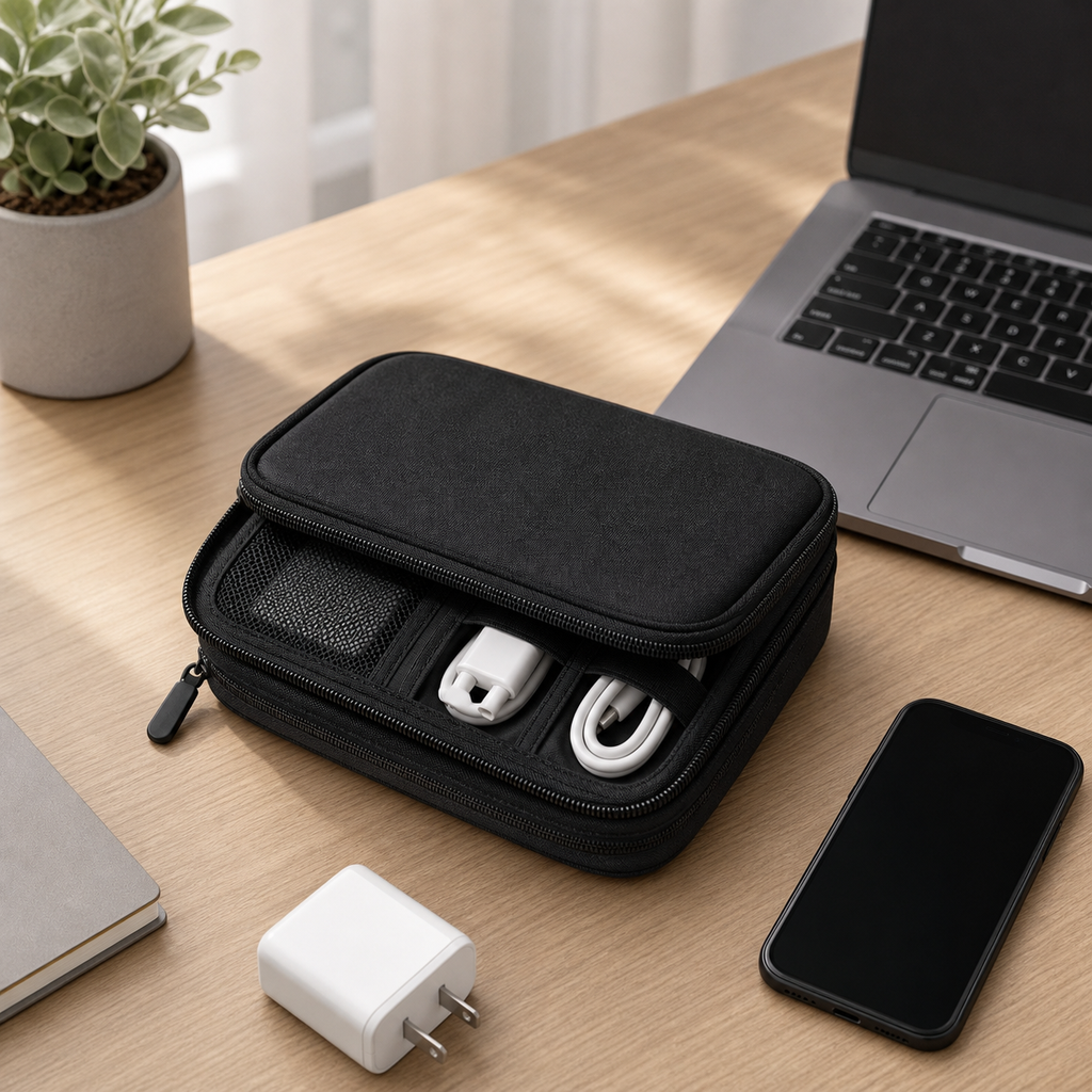 compact-double-layer-tech-organizer-pouch product detail
