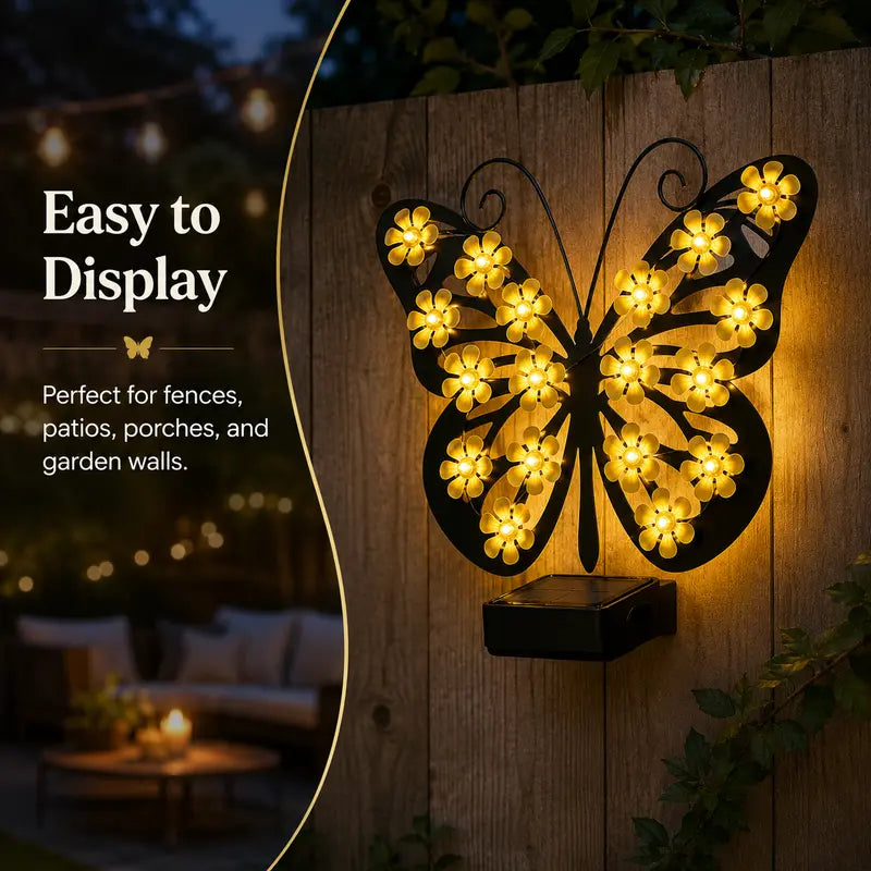 Solar-Powered LED Butterfly Garden Light