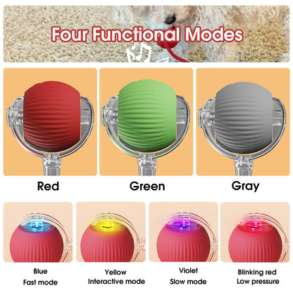 Interactive Pet Toy Ball – Auto-Rolling, Self-Moving Play Ball for Cats & Dogs
