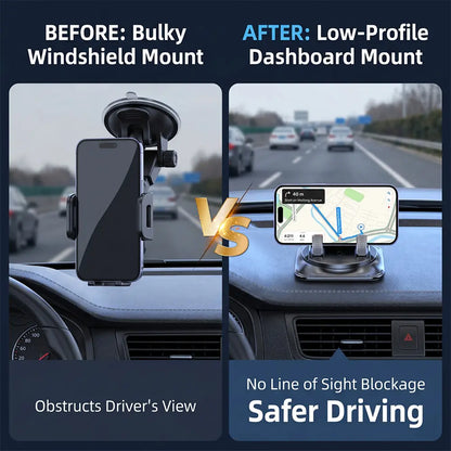 360° Rotatable Car Phone Holder – Strong Suction Cup Mount for Dashboard & Windshield