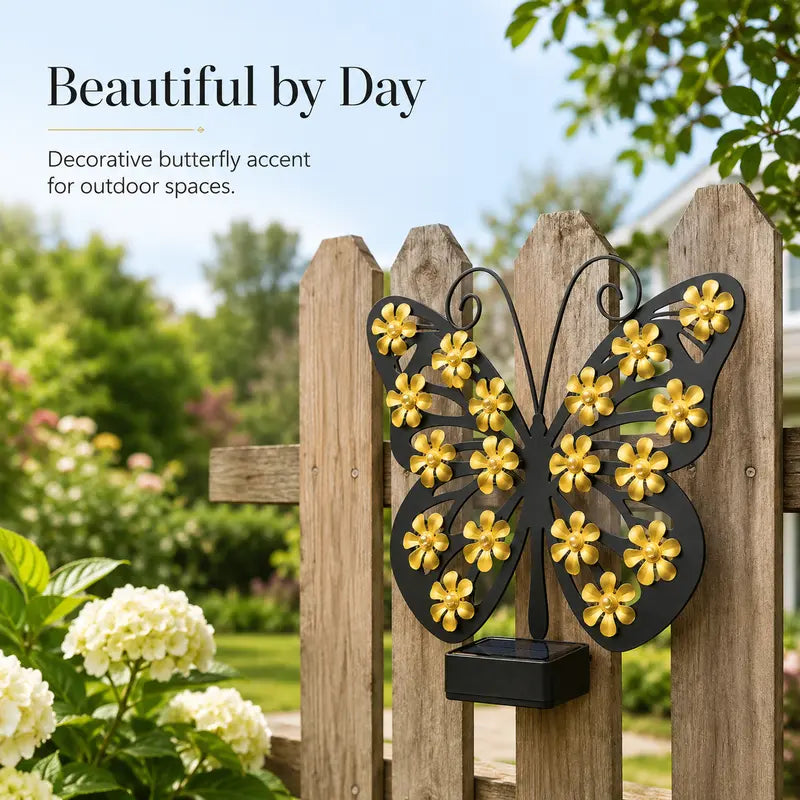 Solar-Powered LED Butterfly Garden Light