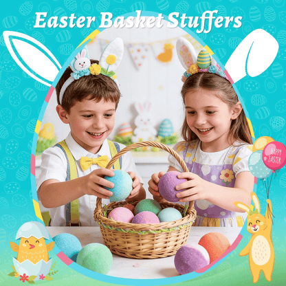 Natural Bath Bombs for Kids – Mega Bubbles, Surprise Inside, 12 Pcs per Box