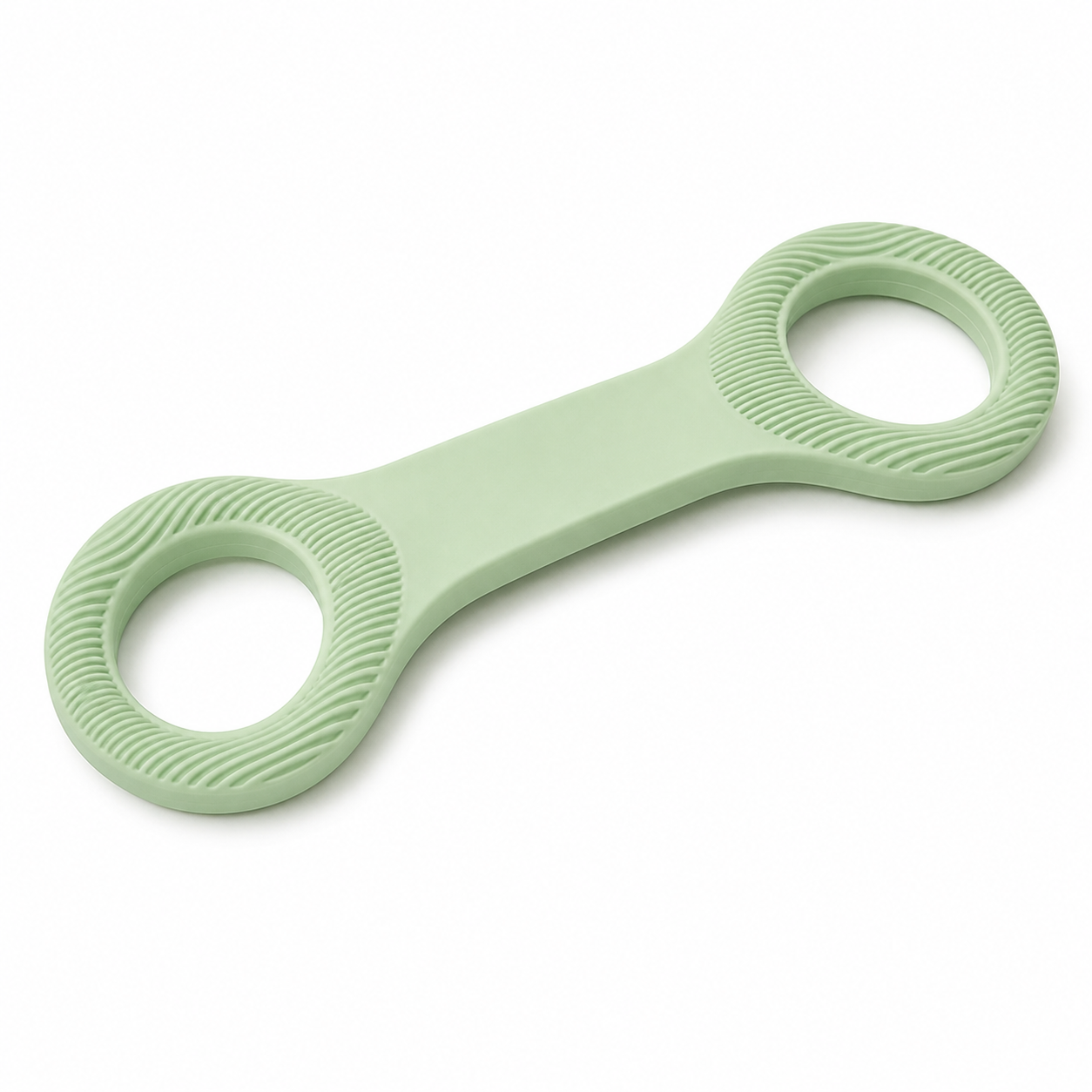 Figure 8 silicone resistance band Green on white background