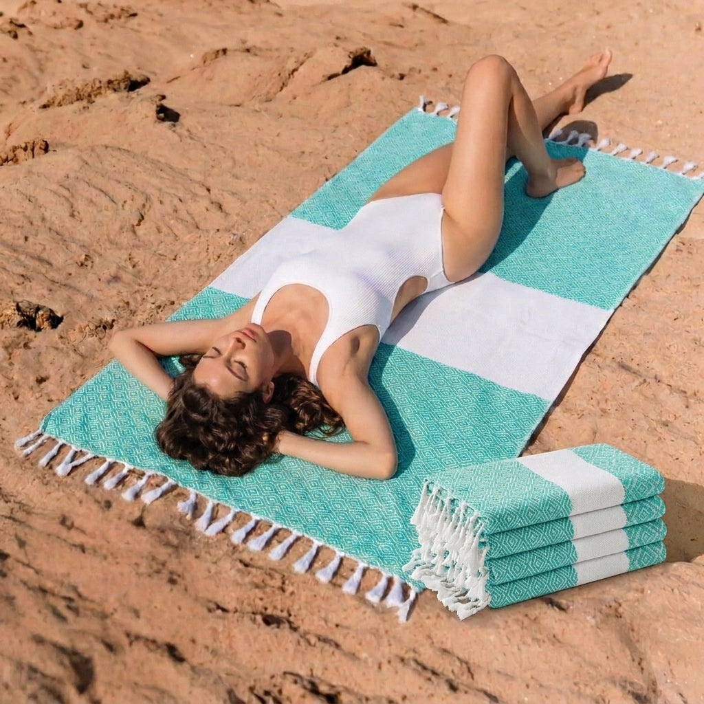 Quick-Dry Sand-Resistant Hammam Beach Towel