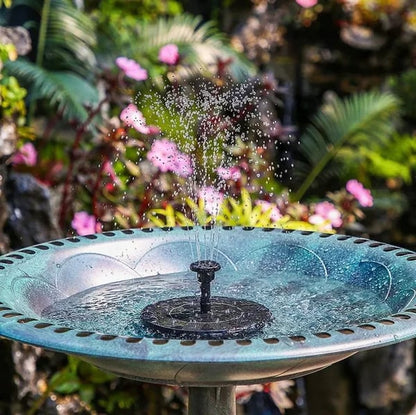 Solar Bird Bath Fountain Pump – 4 Interchangeable Nozzles for Garden & Outdoor