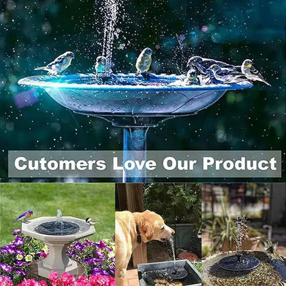 Solar Bird Bath Fountain Pump – 4 Interchangeable Nozzles for Garden & Outdoor