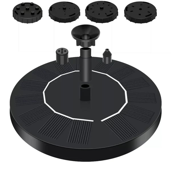 Solar Bird Bath Fountain Pump – 4 Interchangeable Nozzles for Garden & Outdoor